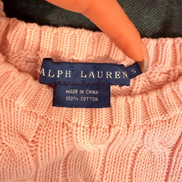 🔥Ralph Lauren Women’s Pink Cable Knit Sweater Size S Like New🔥 - Picture 3 of 5